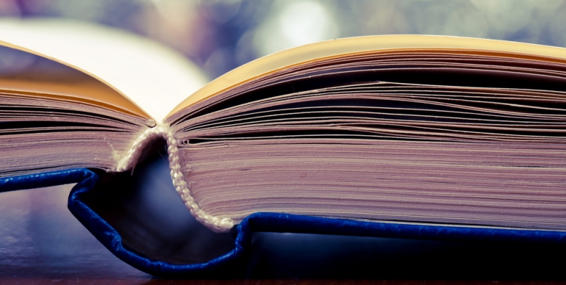 Literary Programs Closeup of a book