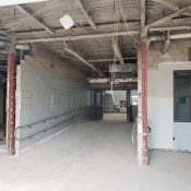 Valley park branch construction inside pictured looking outside